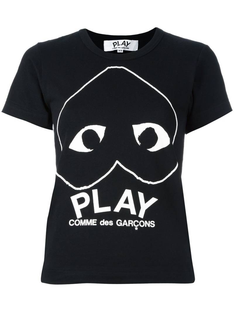 Comme Des Garçons Play logo print T-shirt - Black von Comme Des Garçons Play