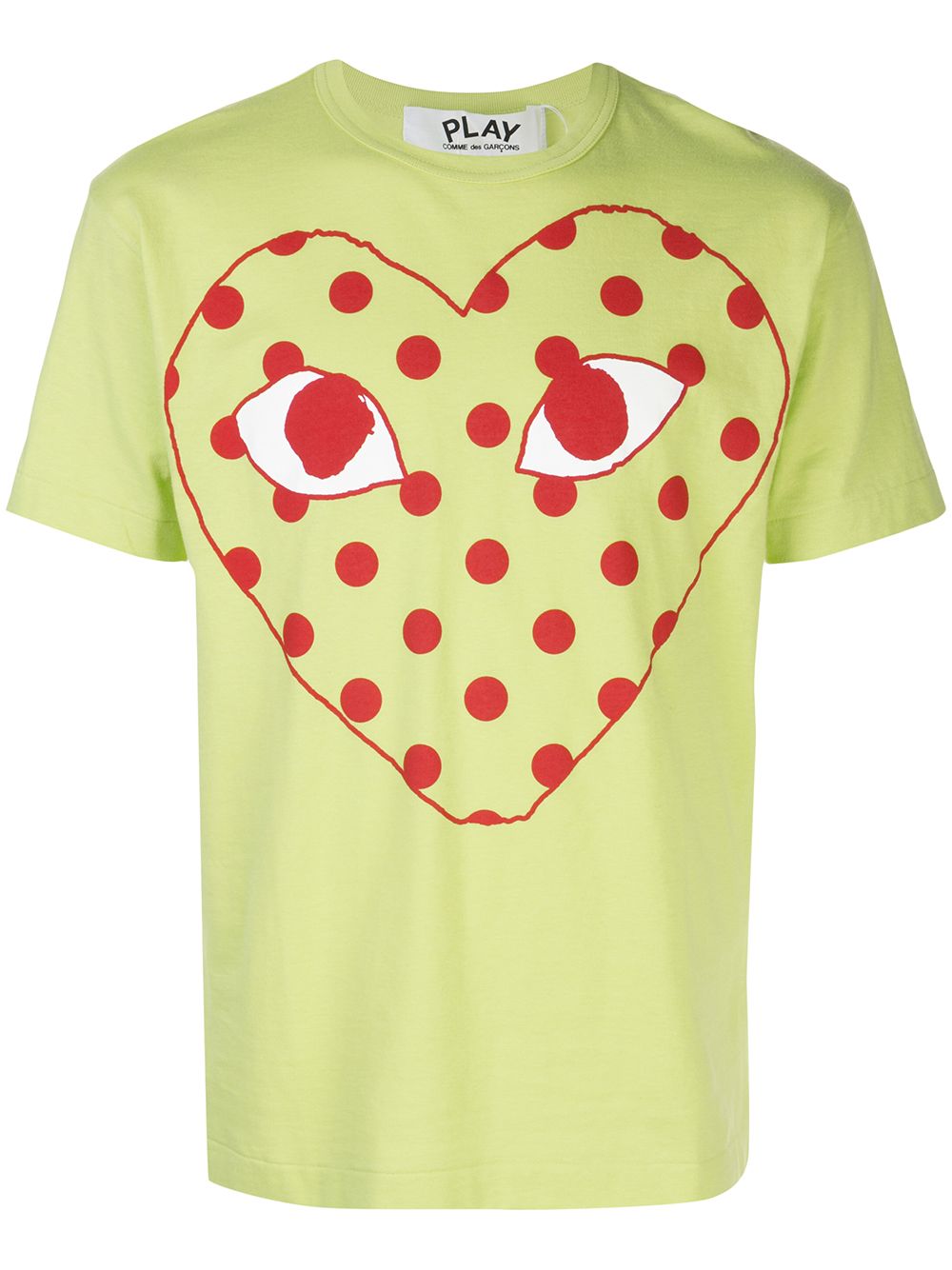 Comme Des Garçons Play logo print T-shirt - Green von Comme Des Garçons Play