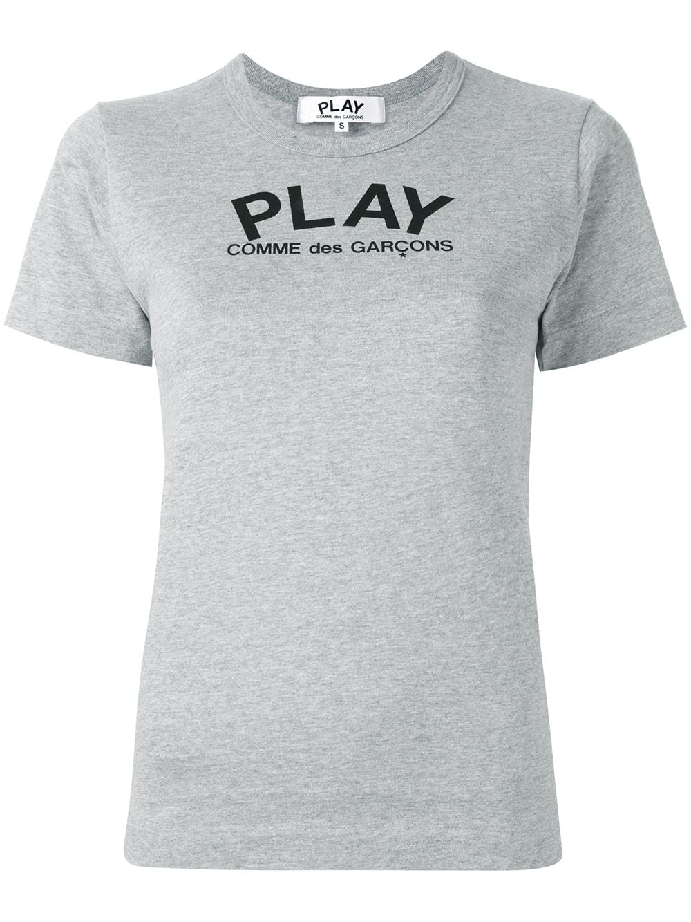 Comme Des Garçons Play logo print T-shirt - Grey von Comme Des Garçons Play