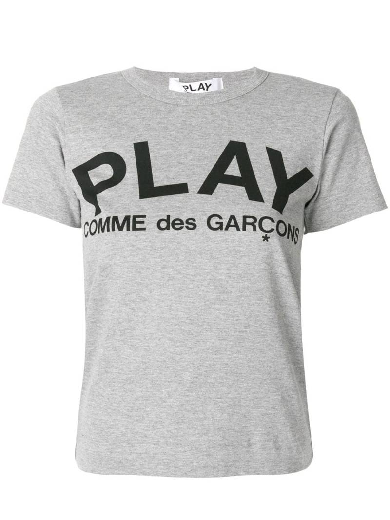 Comme Des Garçons Play logo print T-shirt - Grey von Comme Des Garçons Play