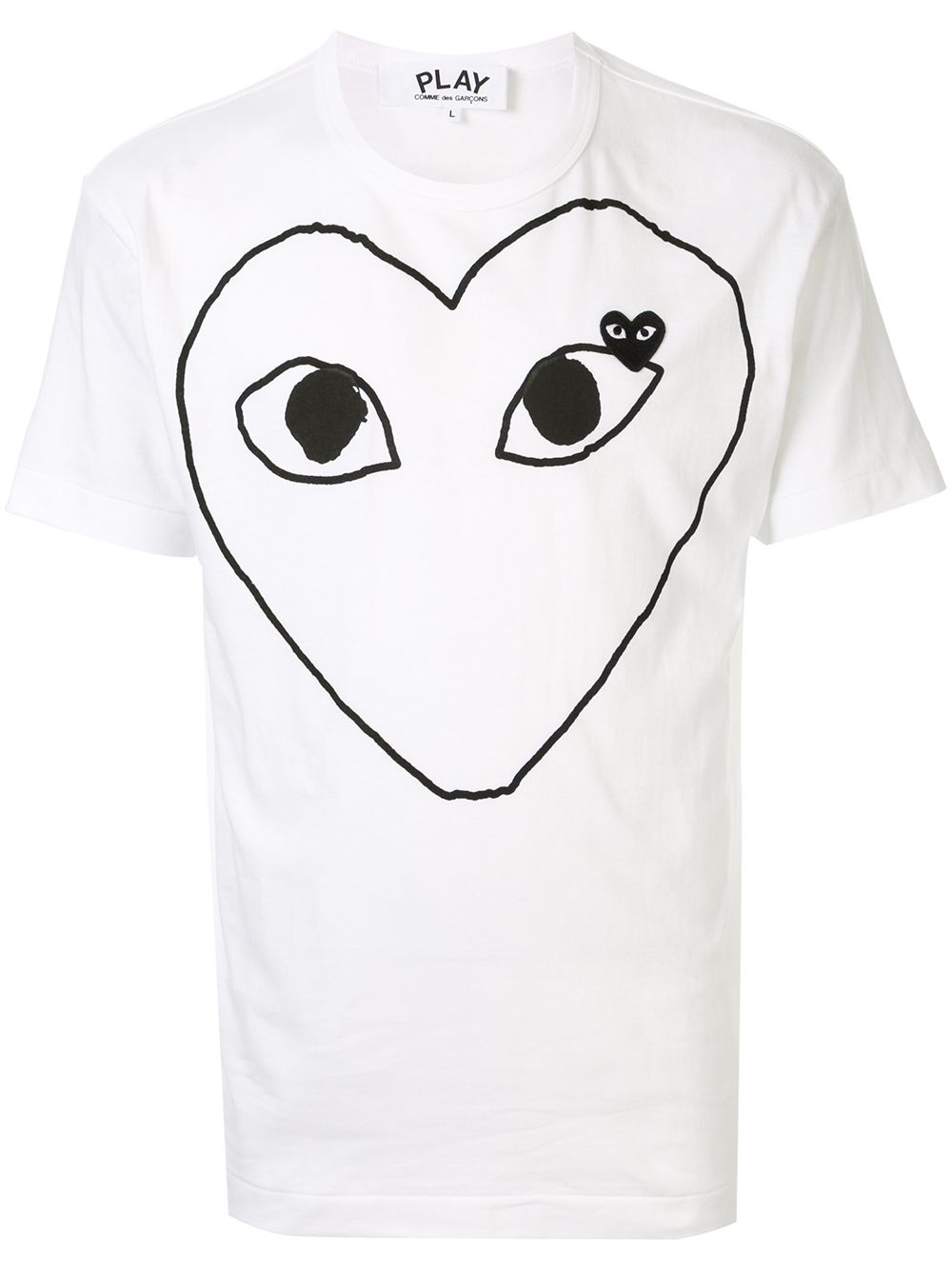 Comme Des Garçons Play logo print T-shirt - White von Comme Des Garçons Play