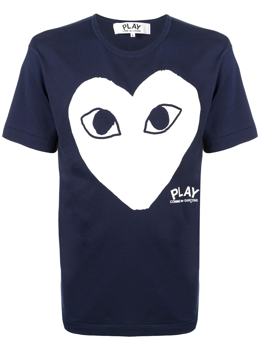 Comme Des Garçons Play logo-print crew neck T-shirt - Blue von Comme Des Garçons Play