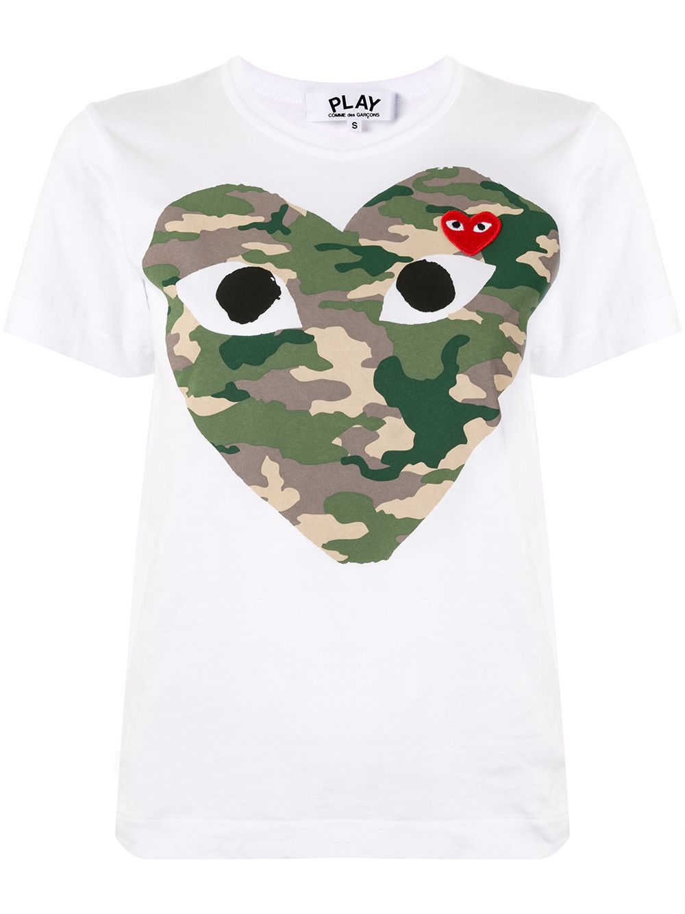 Comme Des Garçons Play logo-print crew neck T-shirt - White von Comme Des Garçons Play