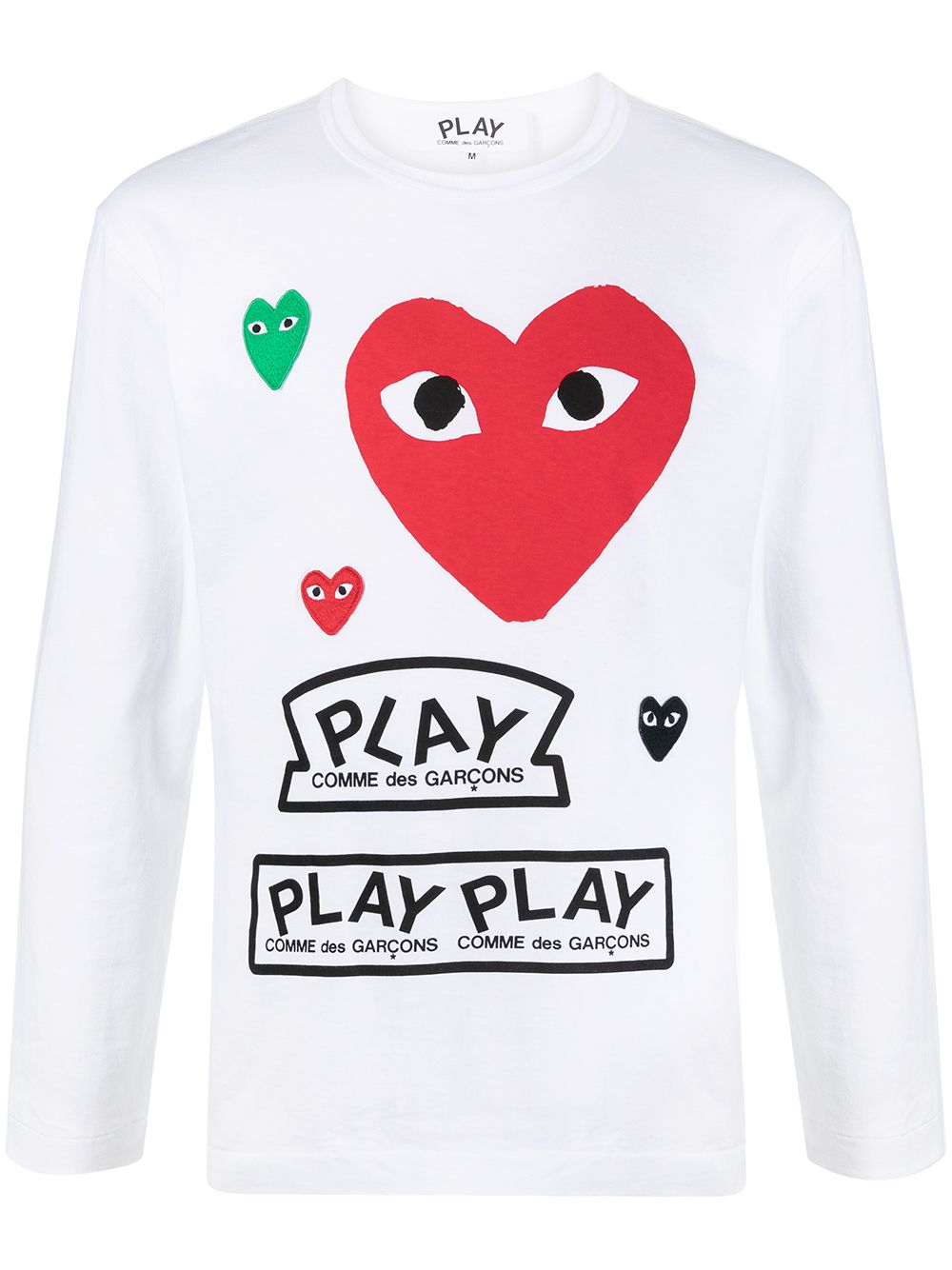 Comme Des Garçons Play logo-print longsleeved t-shirt - White von Comme Des Garçons Play