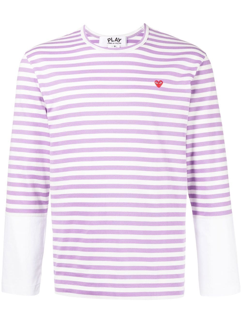 Comme Des Garçons Play long-sleeve striped T-shirt - Purple von Comme Des Garçons Play