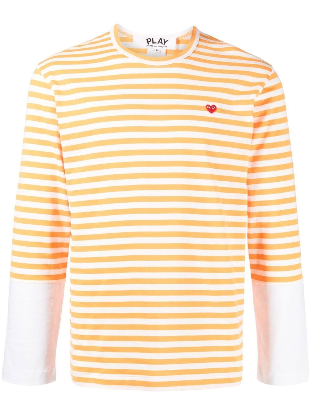 Comme Des Garçons Play long-sleeve striped T-shirt - Yellow von Comme Des Garçons Play