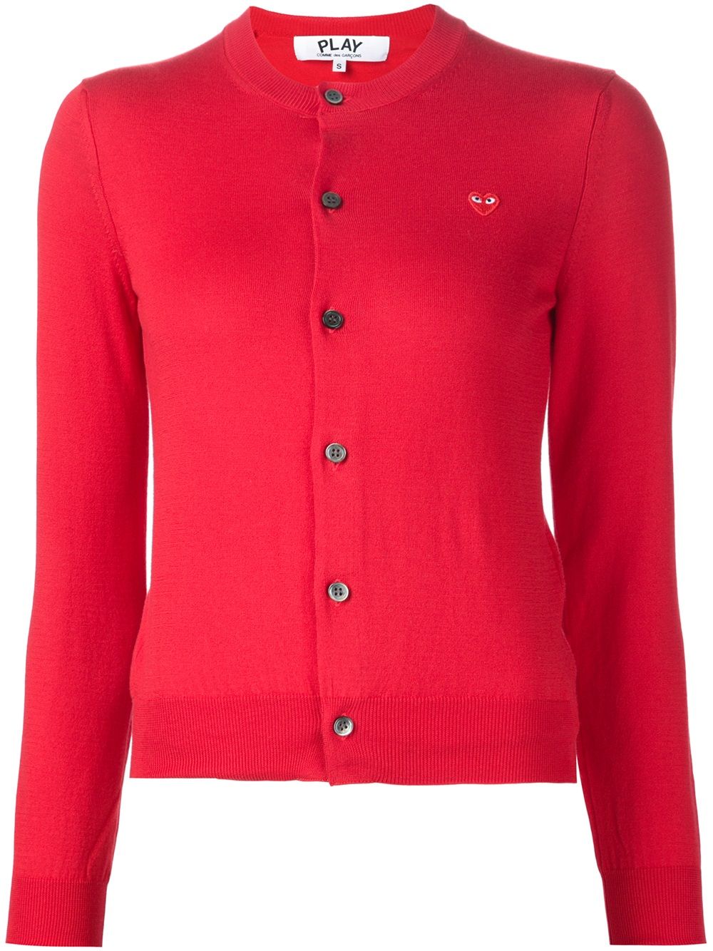 Comme Des Garçons Play mini heart cardigan - Red von Comme Des Garçons Play