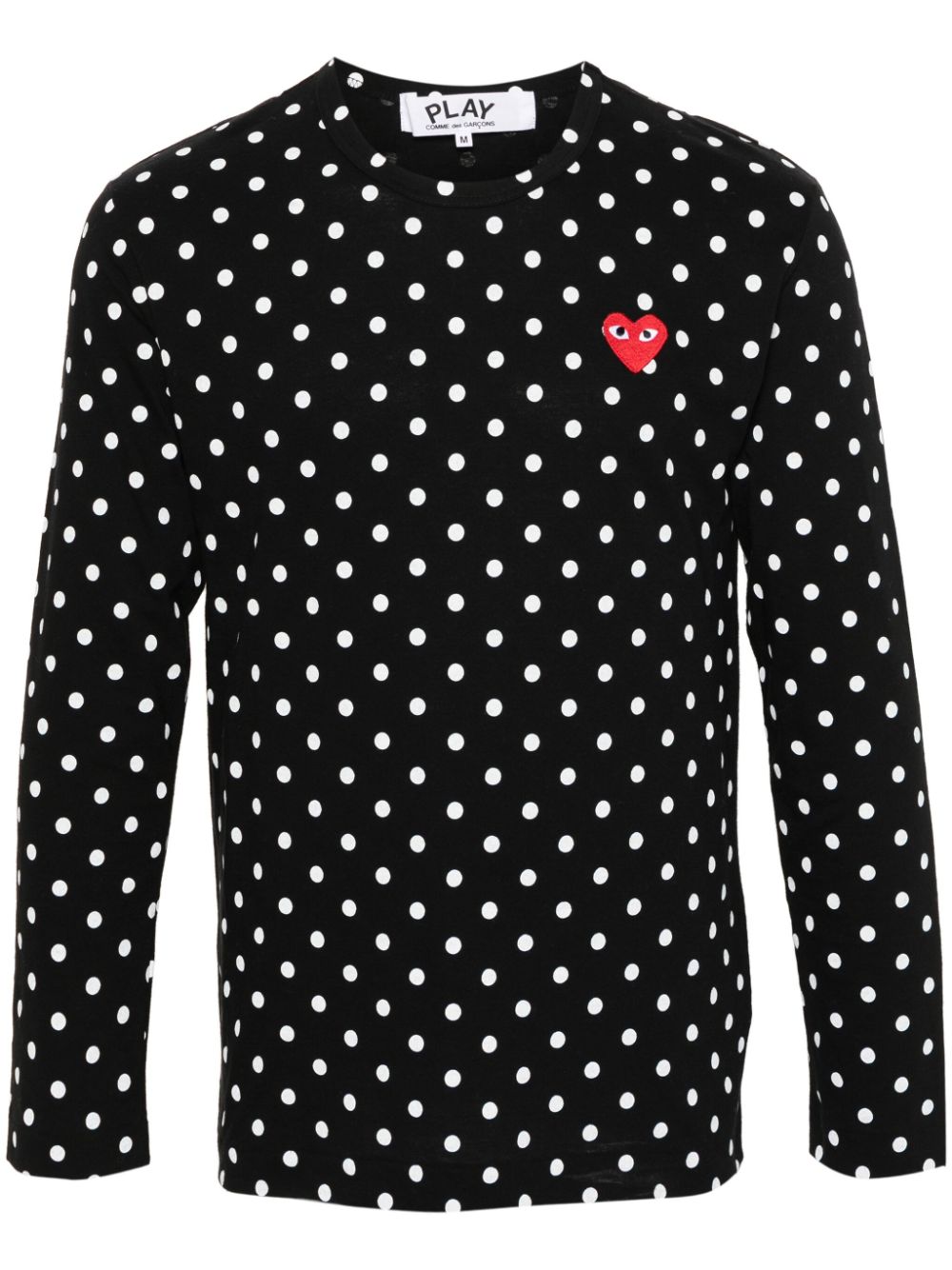 Comme Des Garçons Play polka dot print T-shirt - Black von Comme Des Garçons Play