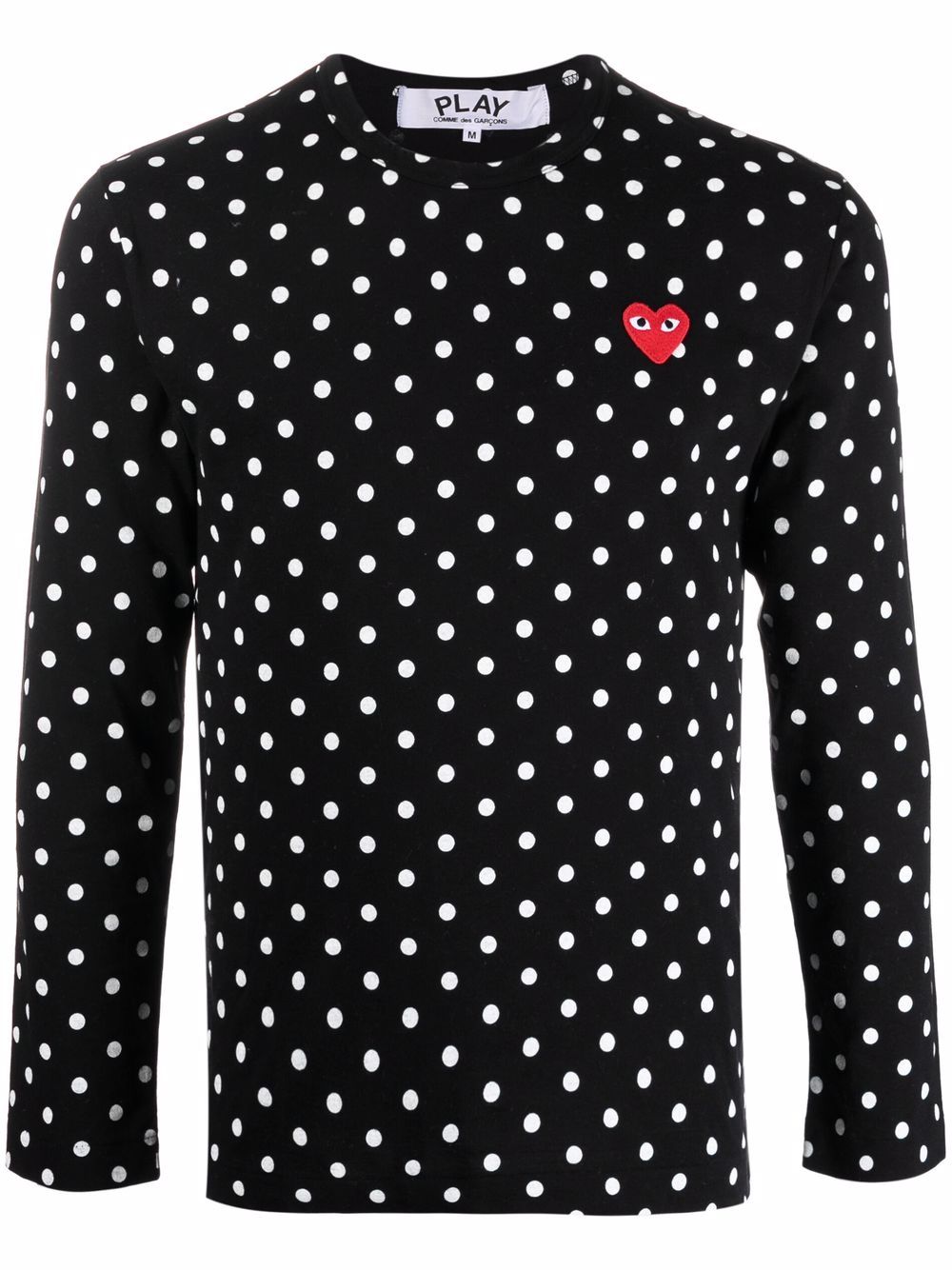 Comme Des Garçons Play polka dot-print long-sleeved T-shirt - Black von Comme Des Garçons Play