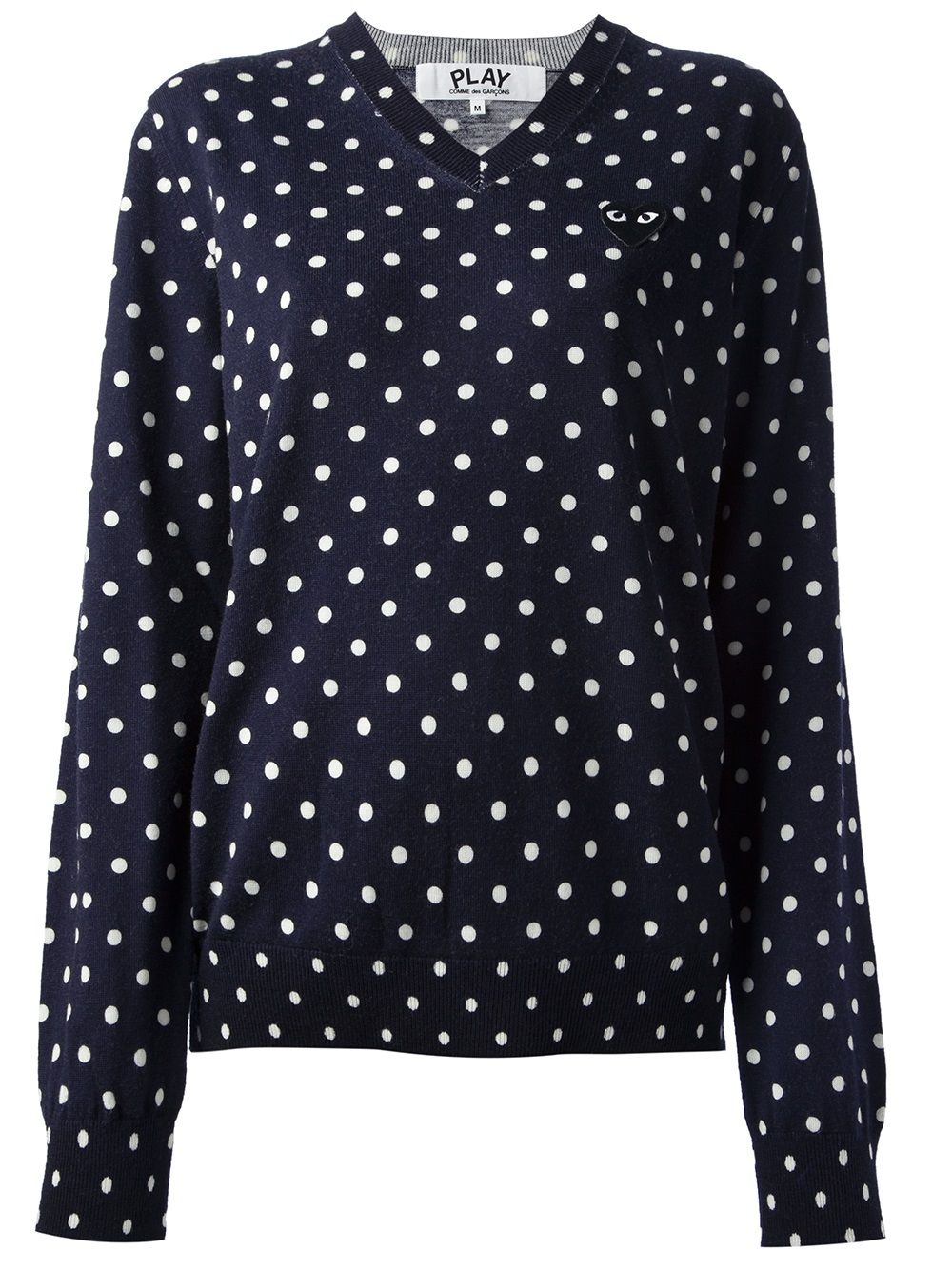 Comme Des Garçons Play polka dot sweater - Blue von Comme Des Garçons Play