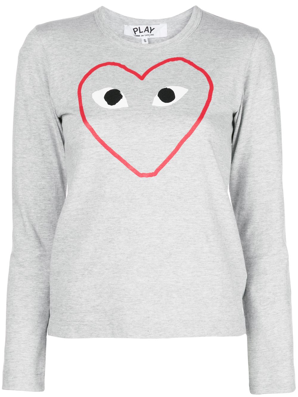 Comme Des Garçons Play printed logo T-shirt - Grey von Comme Des Garçons Play