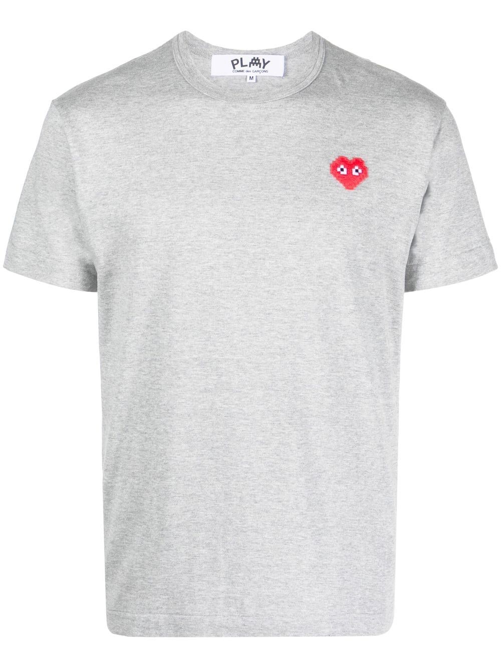 Comme Des Garçons Play short-sleeve cotton T-shirt - Grey von Comme Des Garçons Play