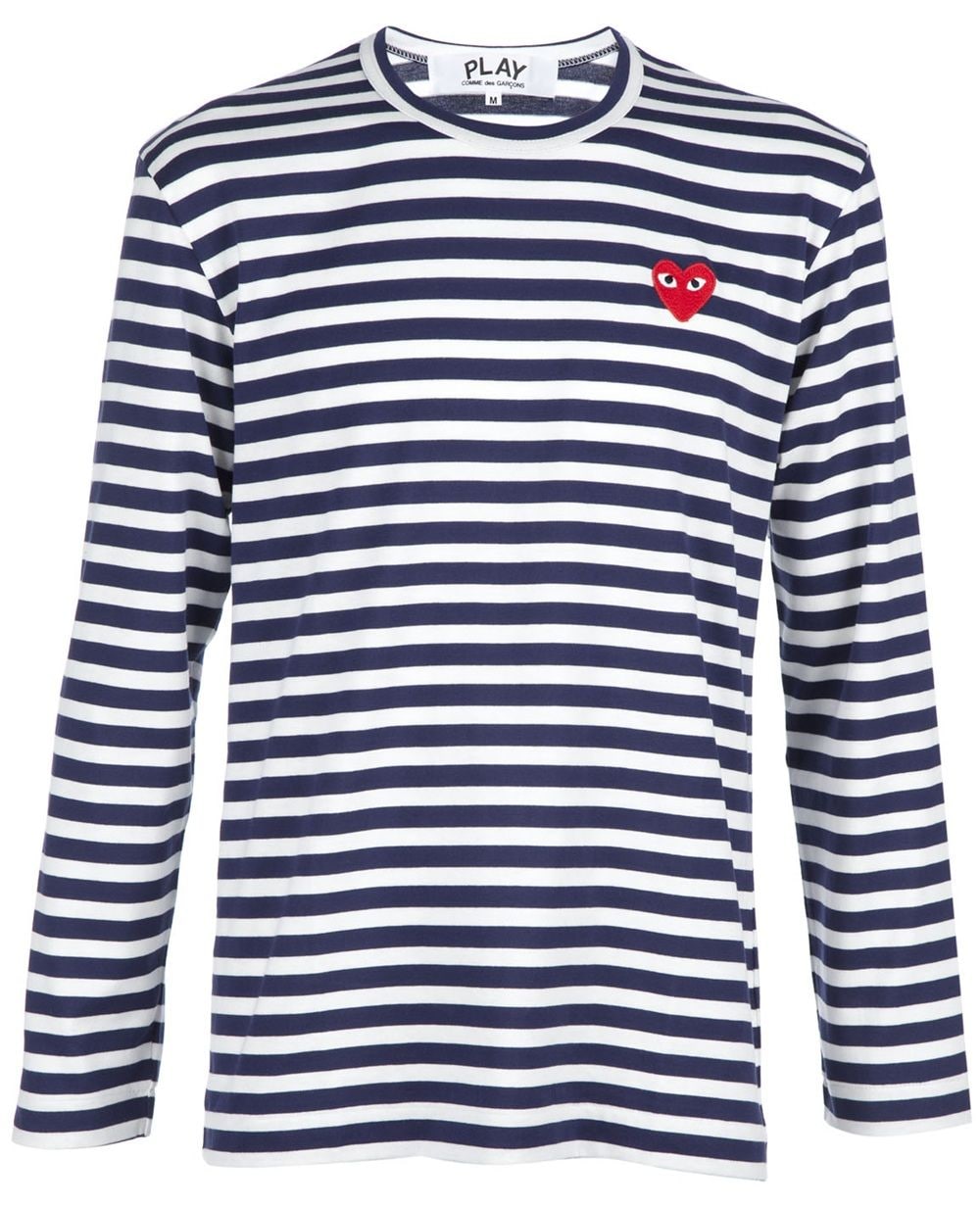 Comme Des Garçons Play striped long-sleeved t-shirt - Blue von Comme Des Garçons Play
