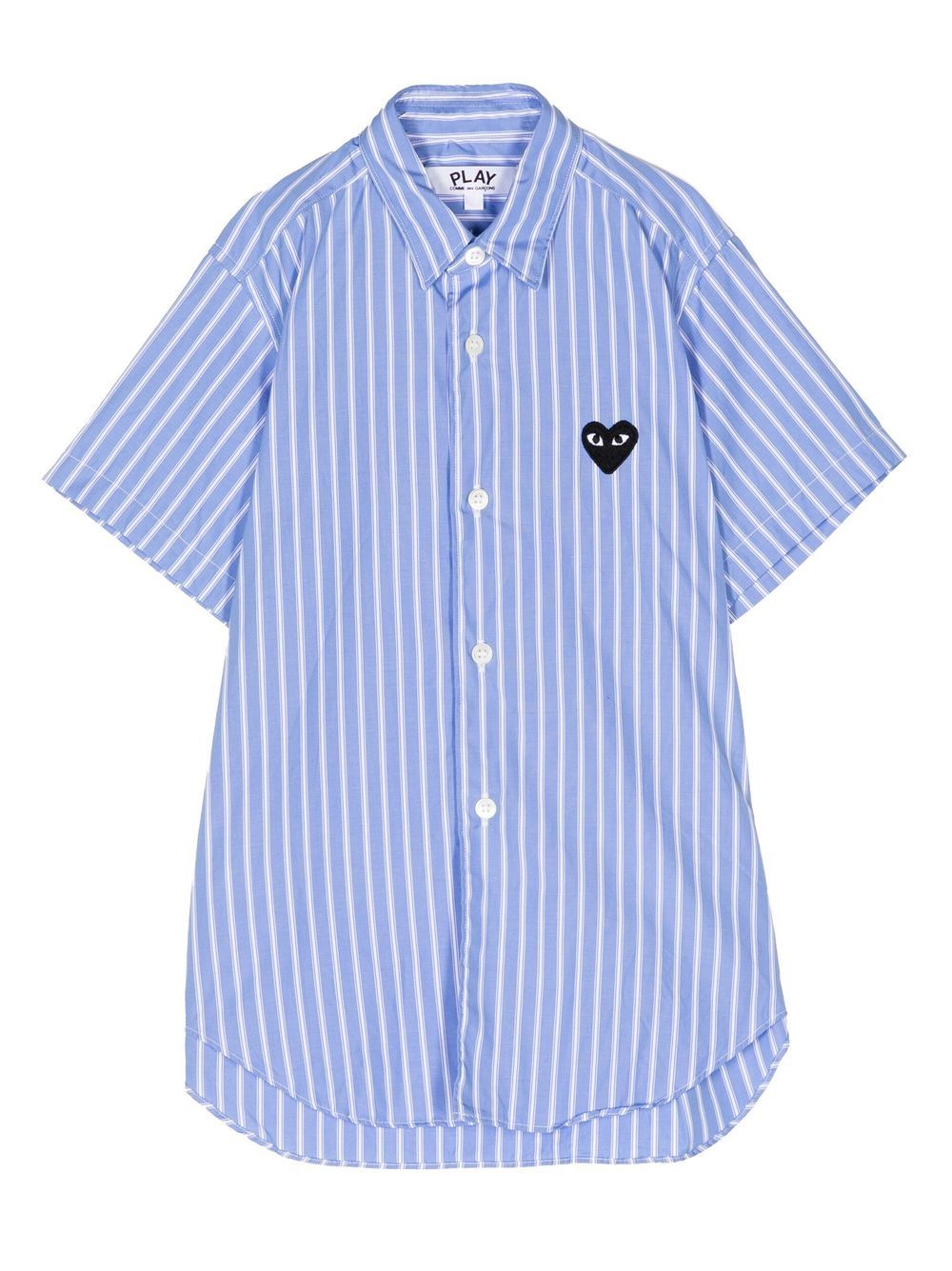 Comme Des Garçons striped short-sleeved shirt - Blue von Comme Des Garçons