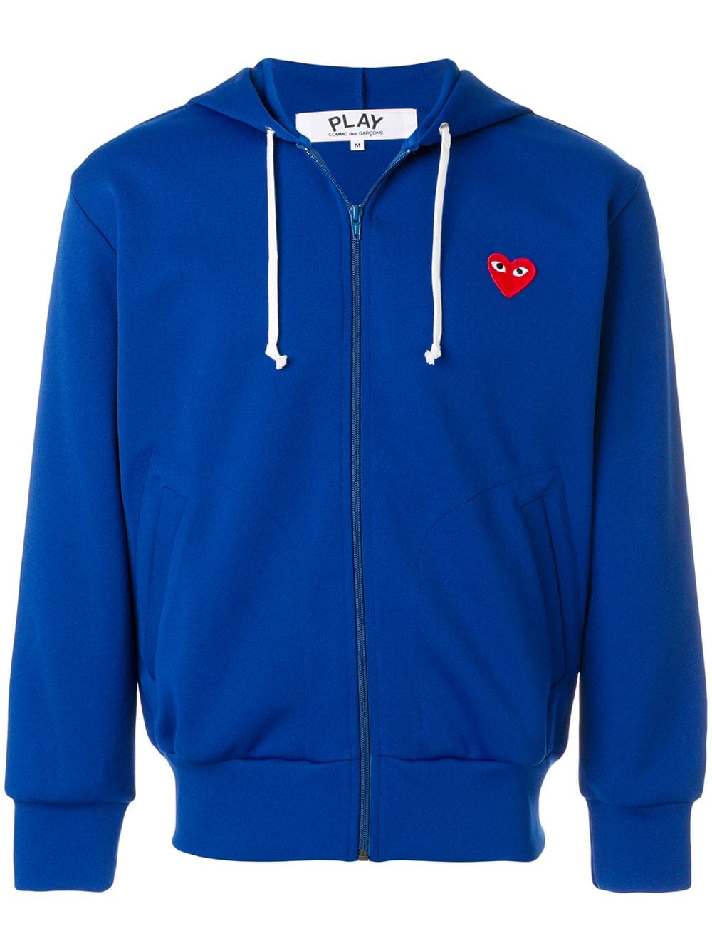 Comme Des Garçons Play zipped heart logo hoodie - Blue von Comme Des Garçons Play