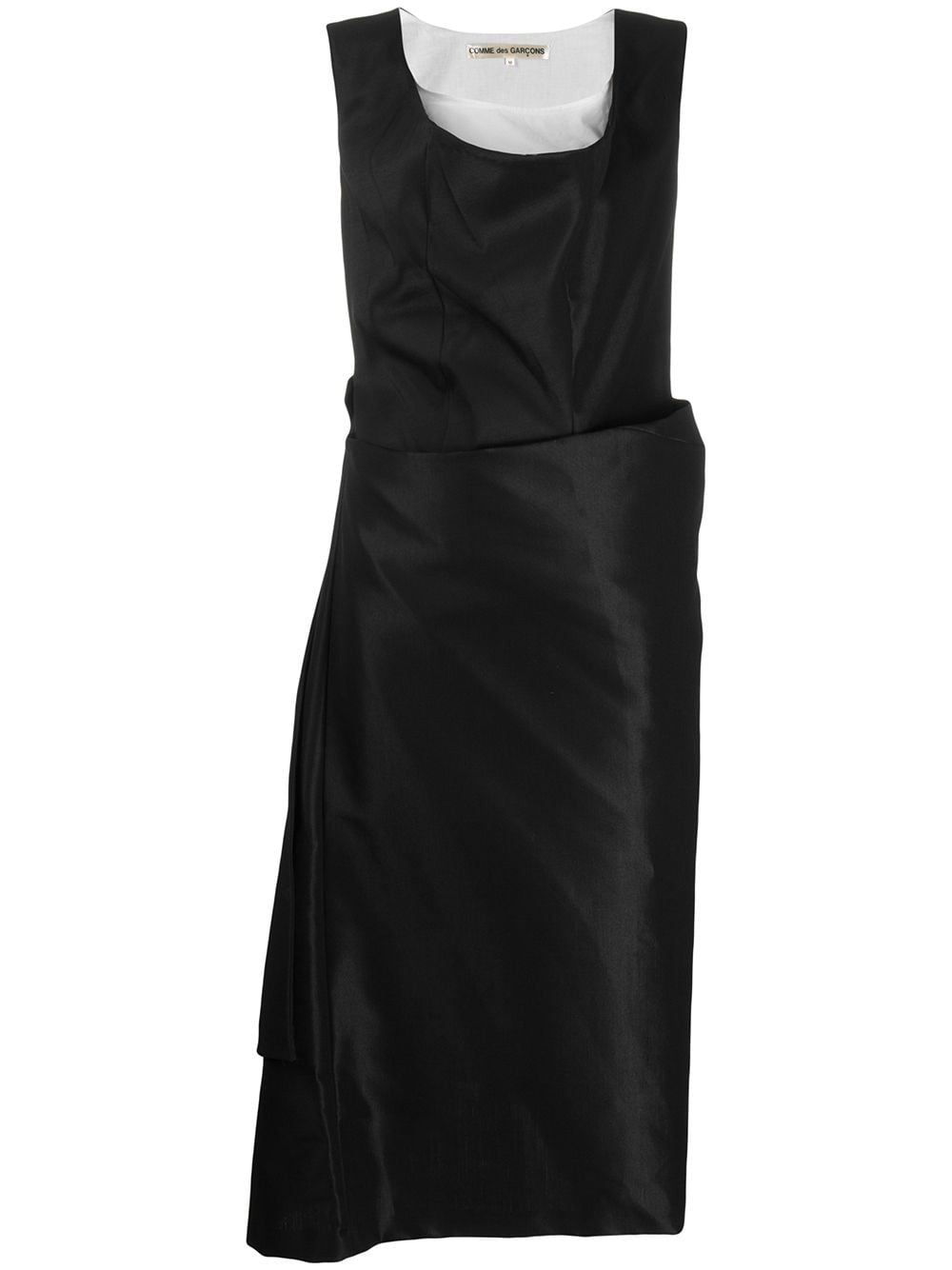 Comme Des Garçons Pre-Owned 1995 draped midi dress - Black von Comme Des Garçons Pre-Owned