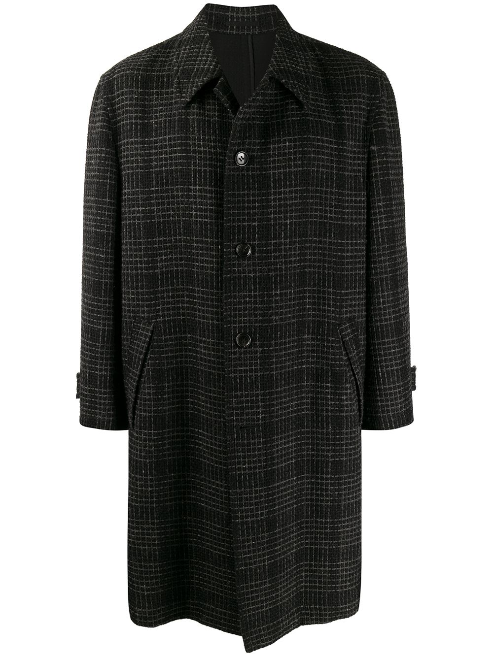 Comme Des Garçons Pre-Owned 1997's checked midi coat - Black von Comme Des Garçons Pre-Owned