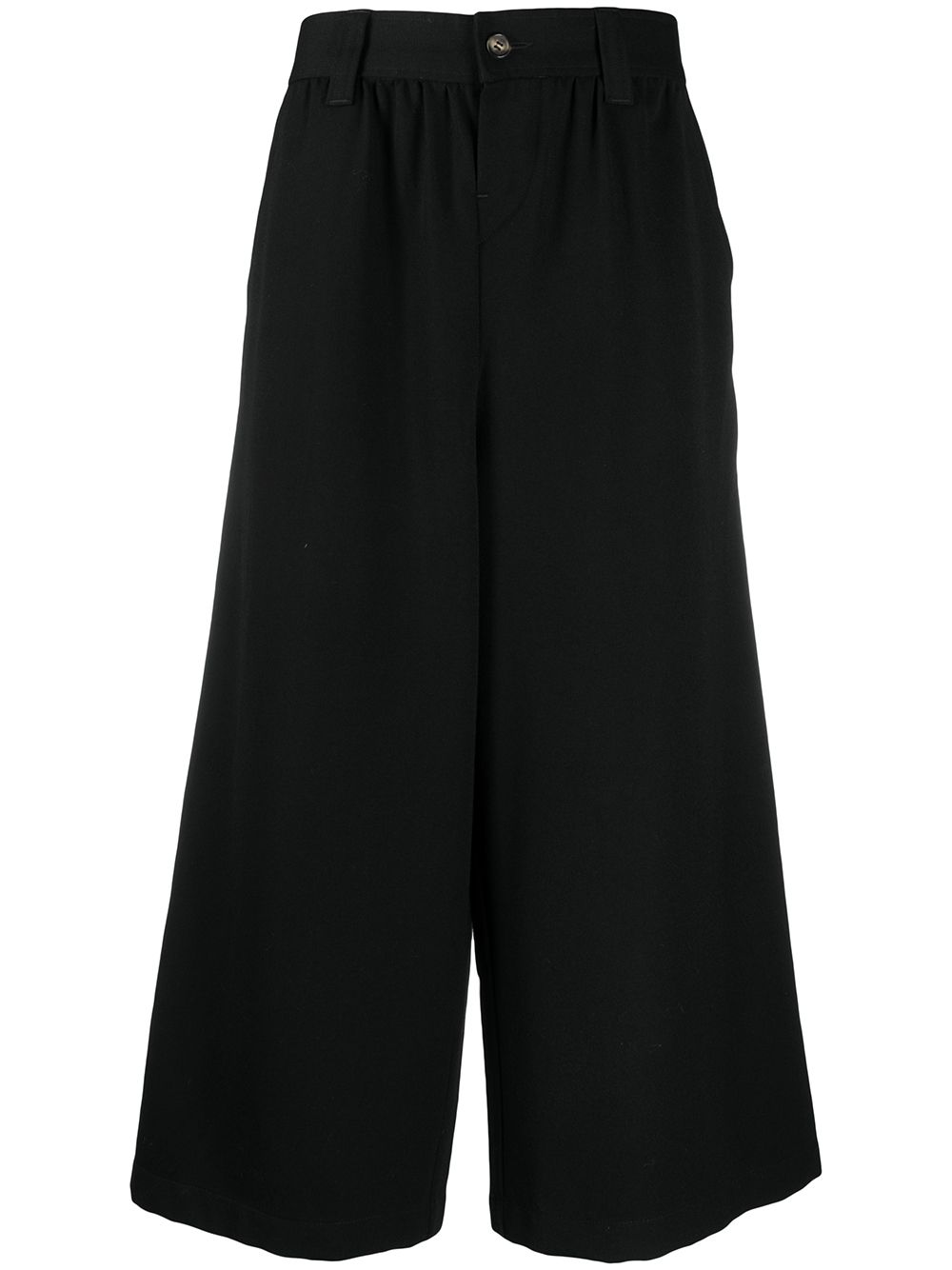 Comme Des Garçons Pre-Owned 2000s cropped wide-leg trousers - Black von Comme Des Garçons Pre-Owned