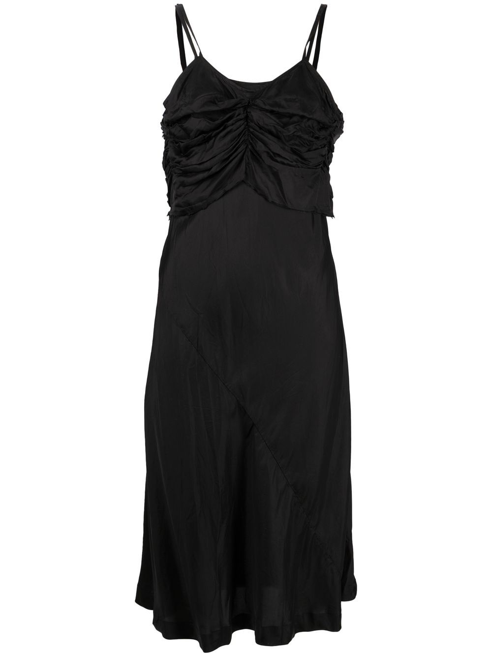 Comme Des Garçons Pre-Owned 2000s ruched slip dress - Black von Comme Des Garçons Pre-Owned