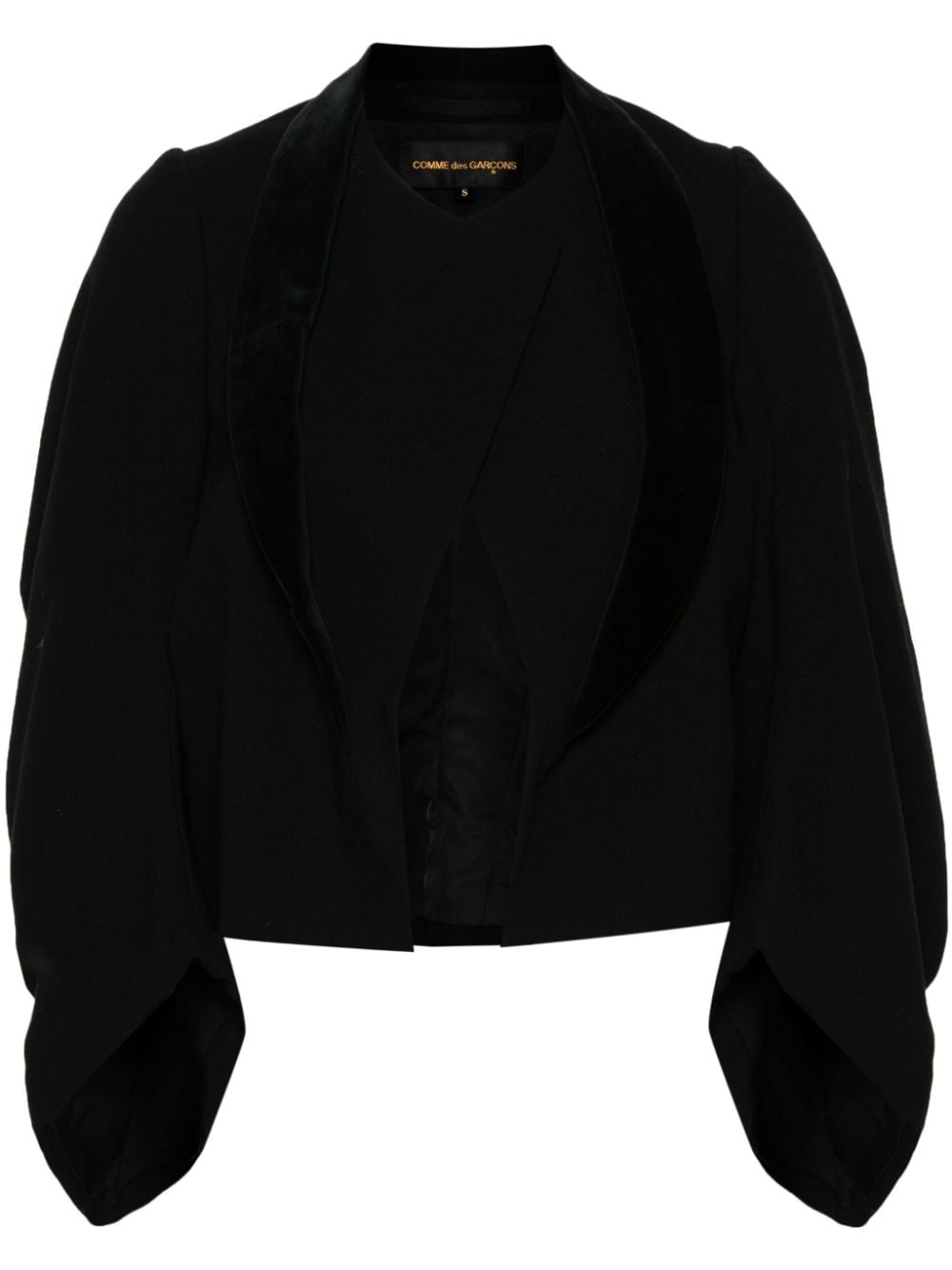 Comme Des Garçons Pre-Owned 2004 velvet-collar wool jacket - Black von Comme Des Garçons Pre-Owned