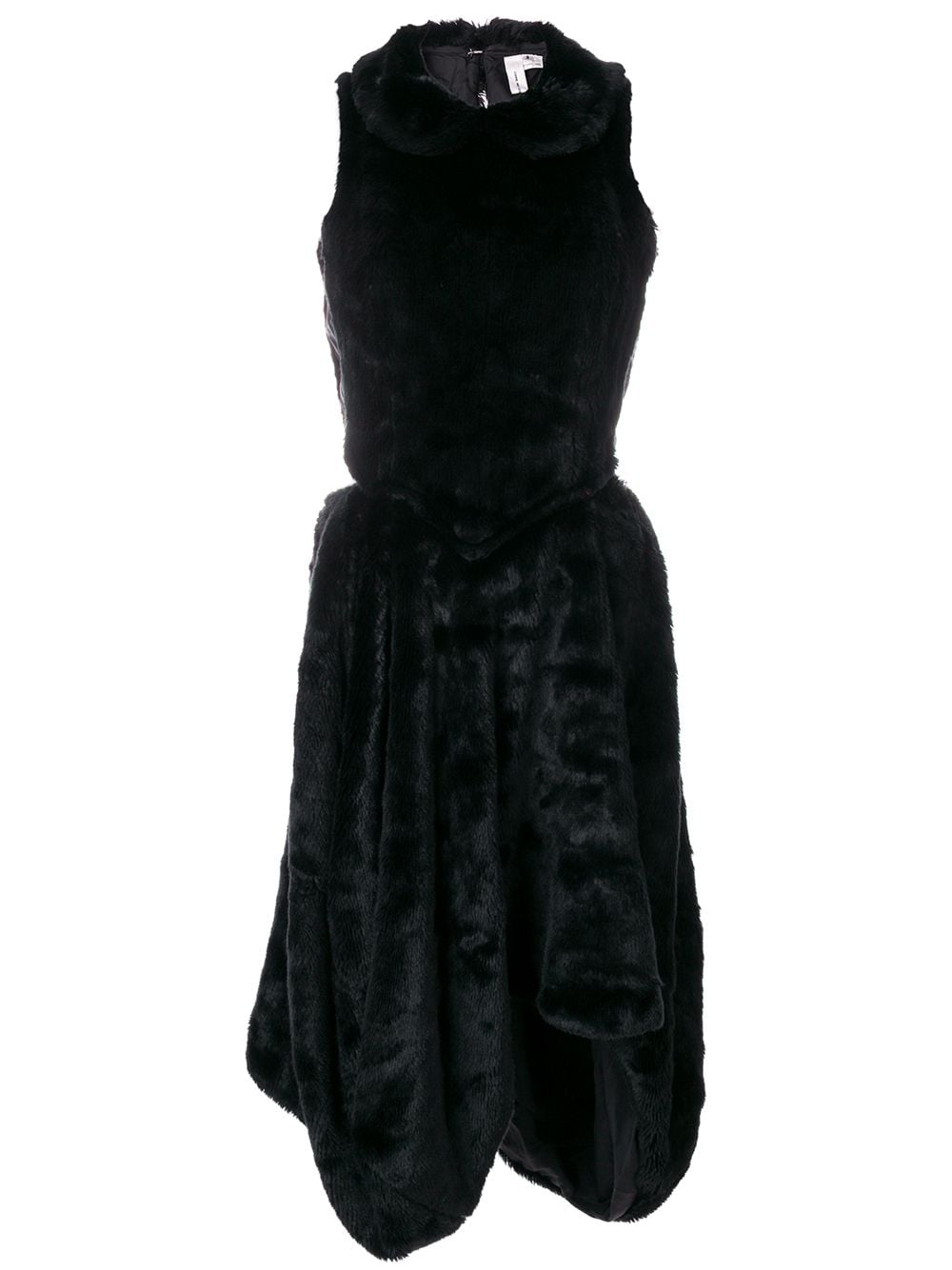 Comme Des Garçons Pre-Owned 2000s faux-fur cutout dress - Black von Comme Des Garçons Pre-Owned