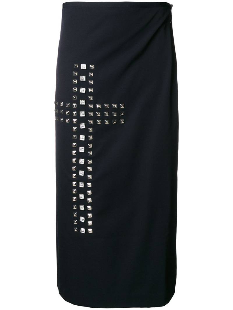 Comme Des Garçons Pre-Owned studded cross wrap skirt - Black von Comme Des Garçons Pre-Owned