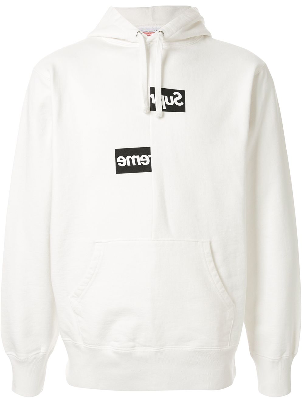 Comme Des Garçons Pre-Owned x Supreme 2018 logo hoodie - White von Comme Des Garçons Pre-Owned