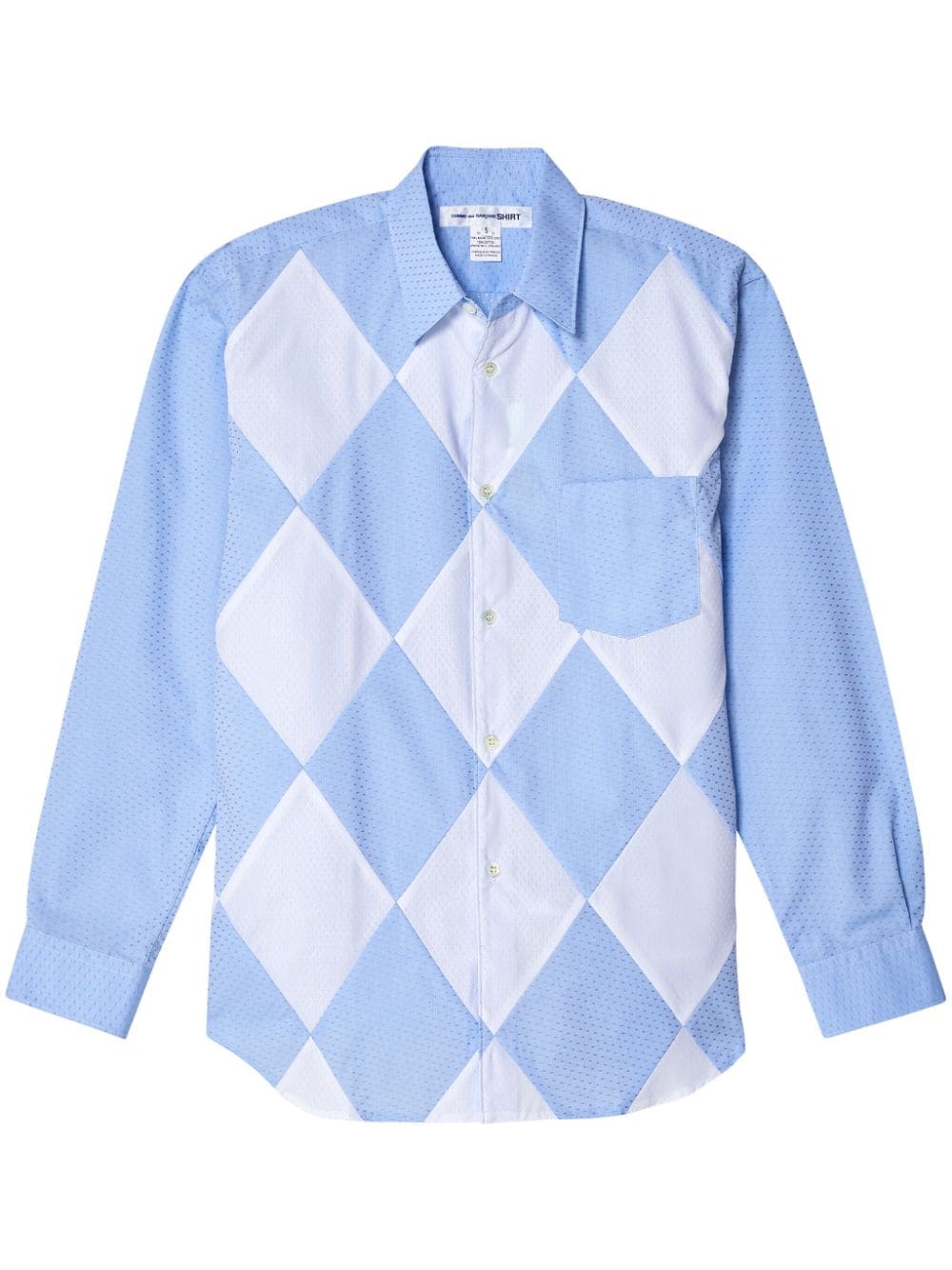 Comme Des Garçons Shirt argylle-pattern cotton shirts - Blue von Comme Des Garçons Shirt