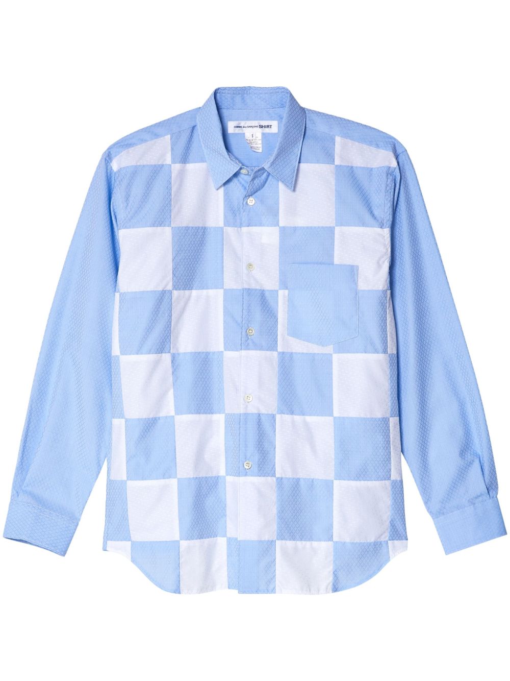 Comme Des Garçons Shirt check-pattern cotton shirt - Blue von Comme Des Garçons Shirt