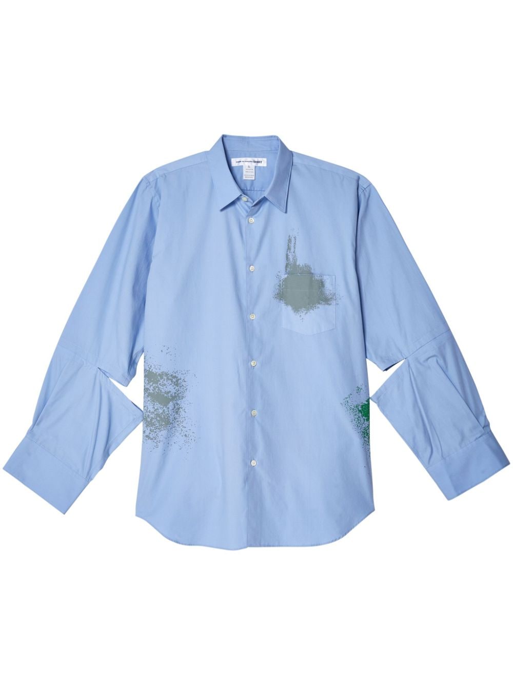 Comme Des Garçons Shirt deconstructed cotton shirt - Blue von Comme Des Garçons Shirt