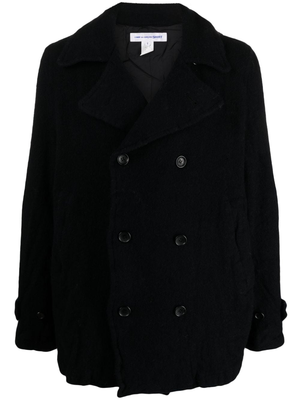 Comme Des Garçons Shirt double-breasted wool coat - Blue von Comme Des Garçons Shirt