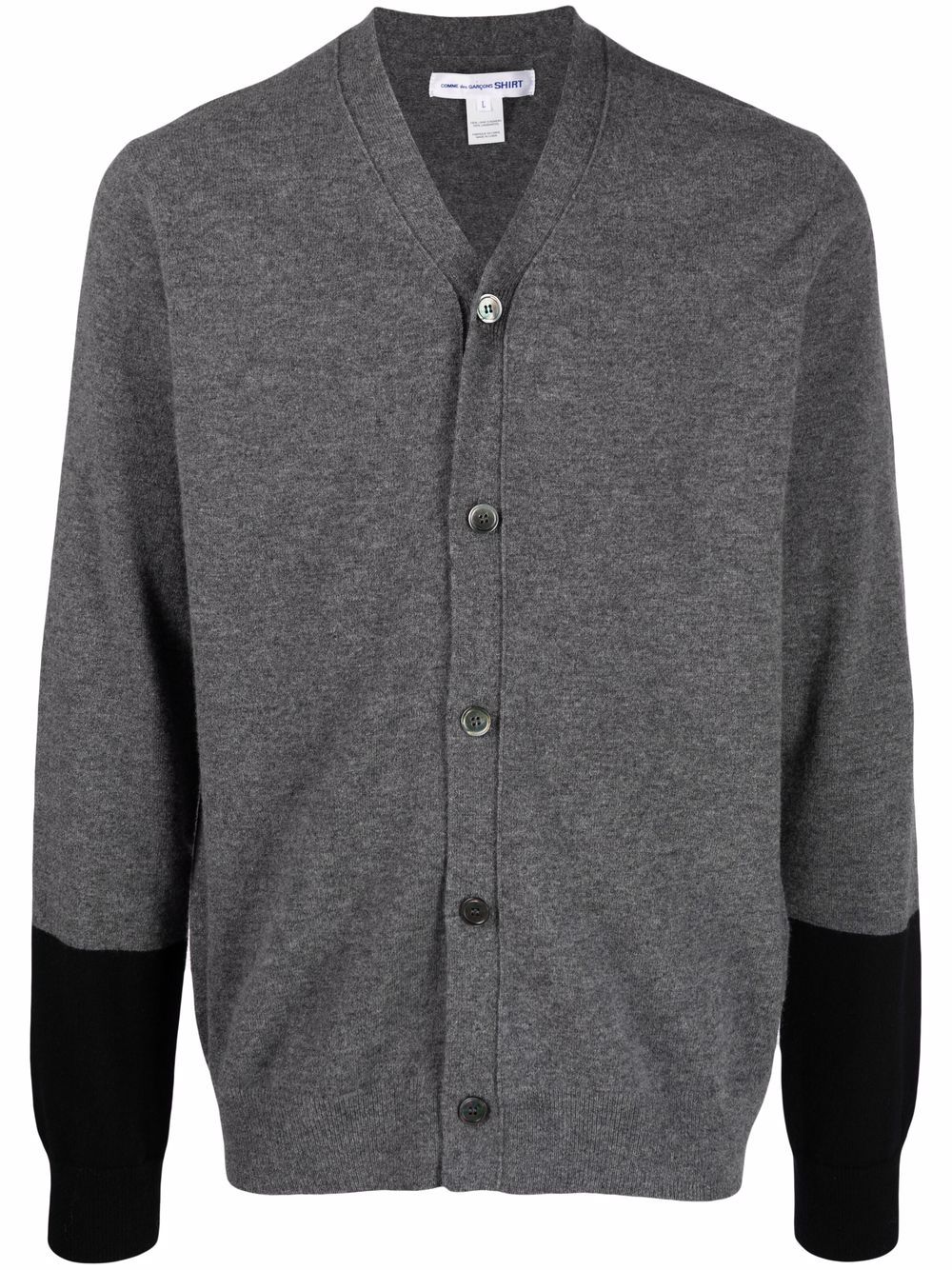 Comme Des Garçons Shirt fine-knit button-up cardigan - Grey von Comme Des Garçons Shirt