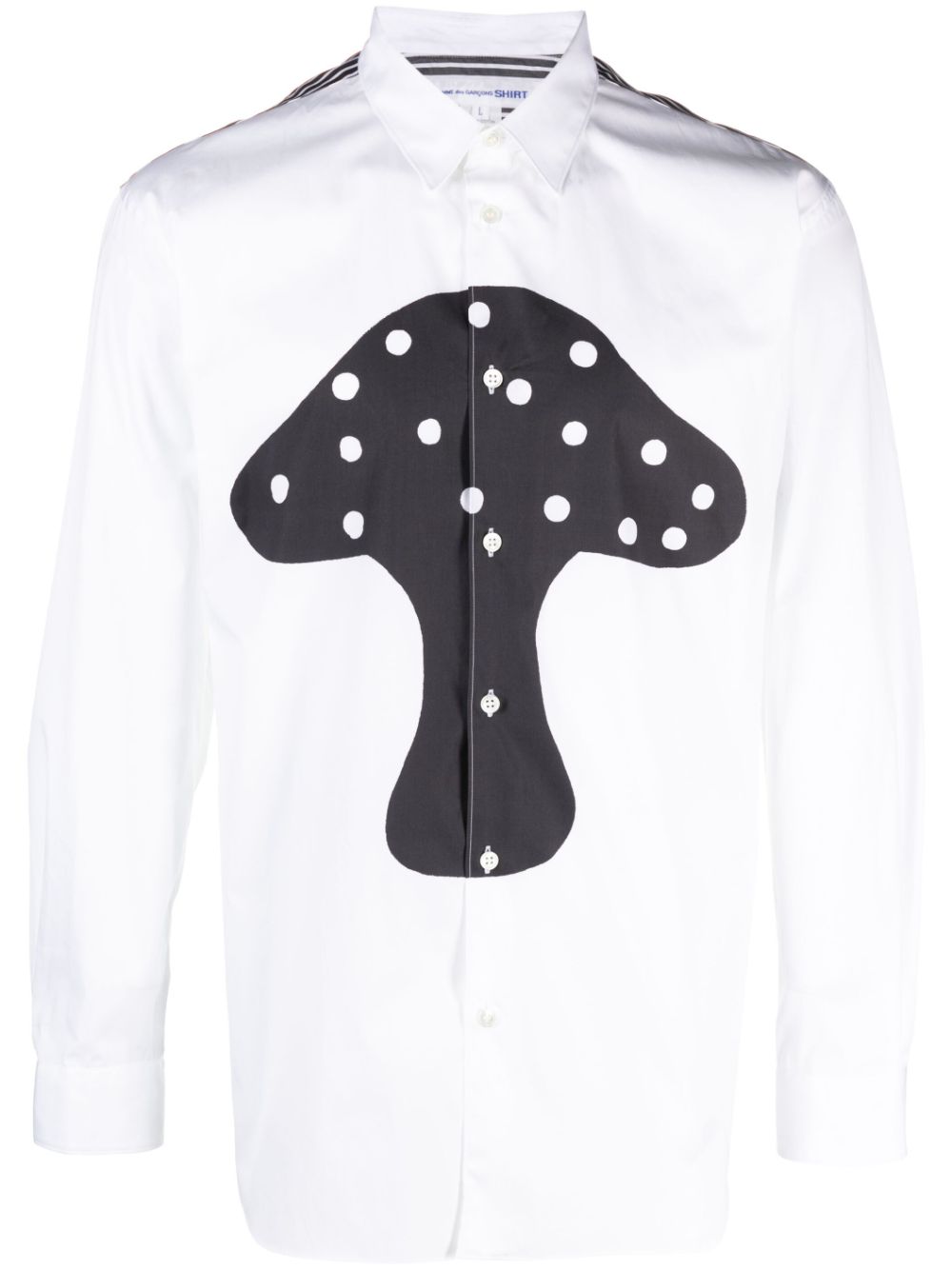 Comme Des Garçons Shirt graphic-print cotton shirt - White von Comme Des Garçons Shirt
