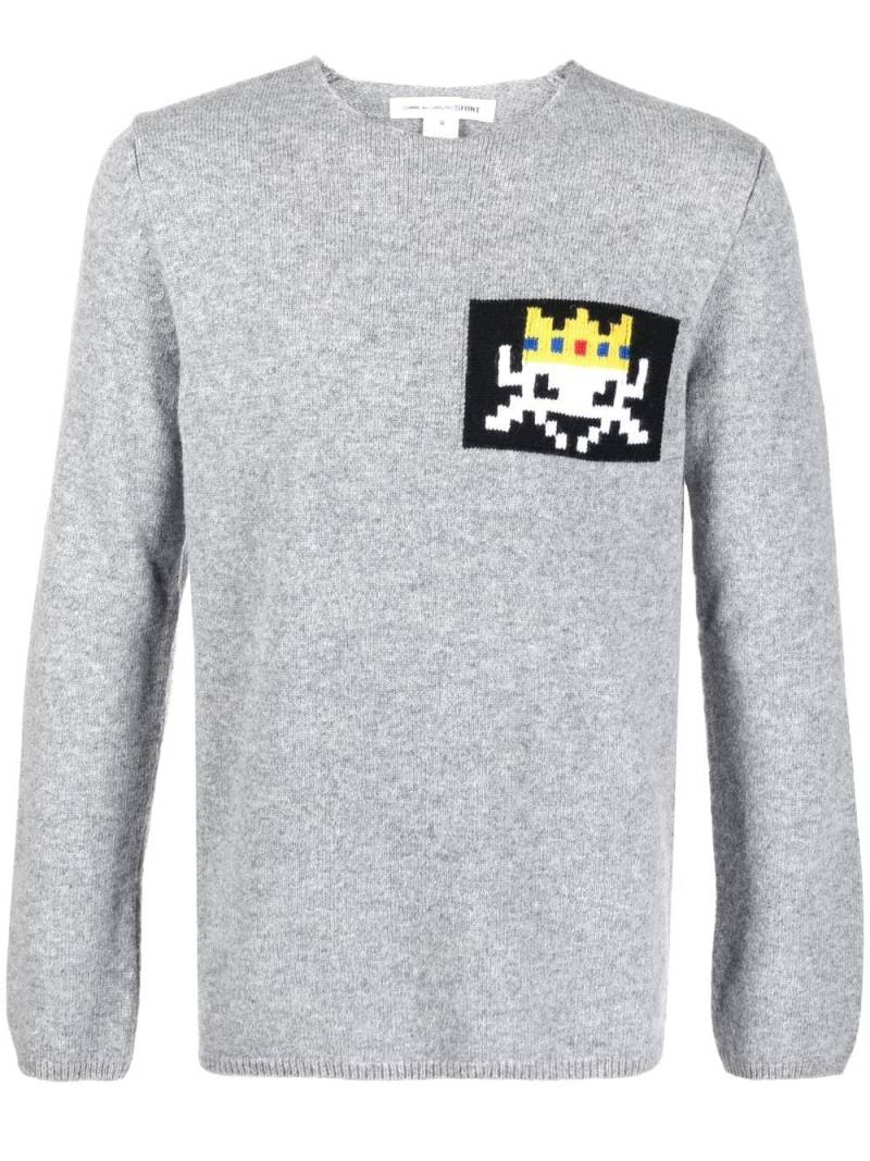 Comme Des Garçons Shirt graphic-print sweatshirt - Grey von Comme Des Garçons Shirt