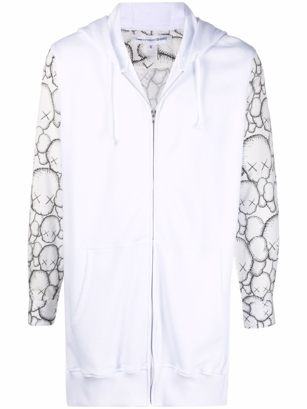 Comme Des Garçons Shirt graphic-print zip-up hoodie - White von Comme Des Garçons Shirt