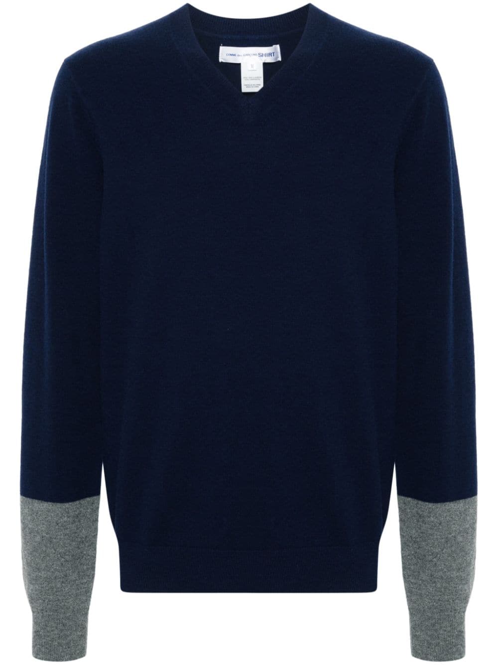 Comme Des Garçons Shirt knitted wool sweater - Blue von Comme Des Garçons Shirt