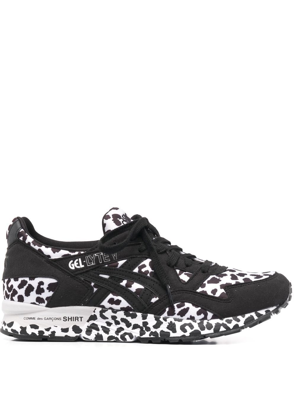 Comme Des Garçons Shirt leopard-print lace-up sneakers - Black von Comme Des Garçons Shirt