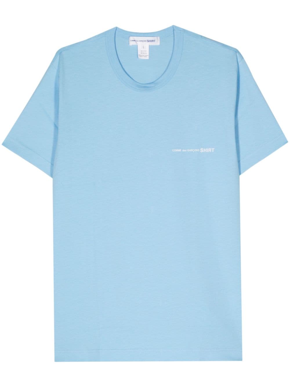 Comme Des Garçons Shirt logo-print cotton T-shirt - Blue von Comme Des Garçons Shirt