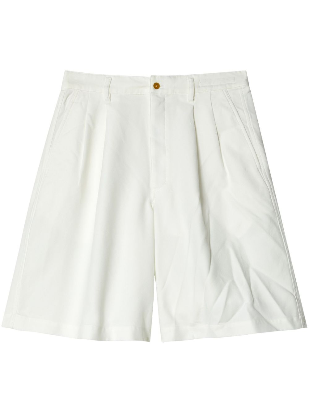 Comme Des Garçons Shirt pleat-detail wide-leg shorts - White von Comme Des Garçons Shirt