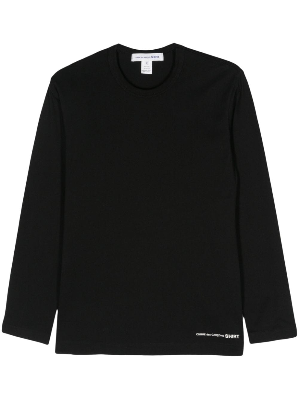 Comme Des Garçons Shirt round-neck cotton T-shirt - Black von Comme Des Garçons Shirt