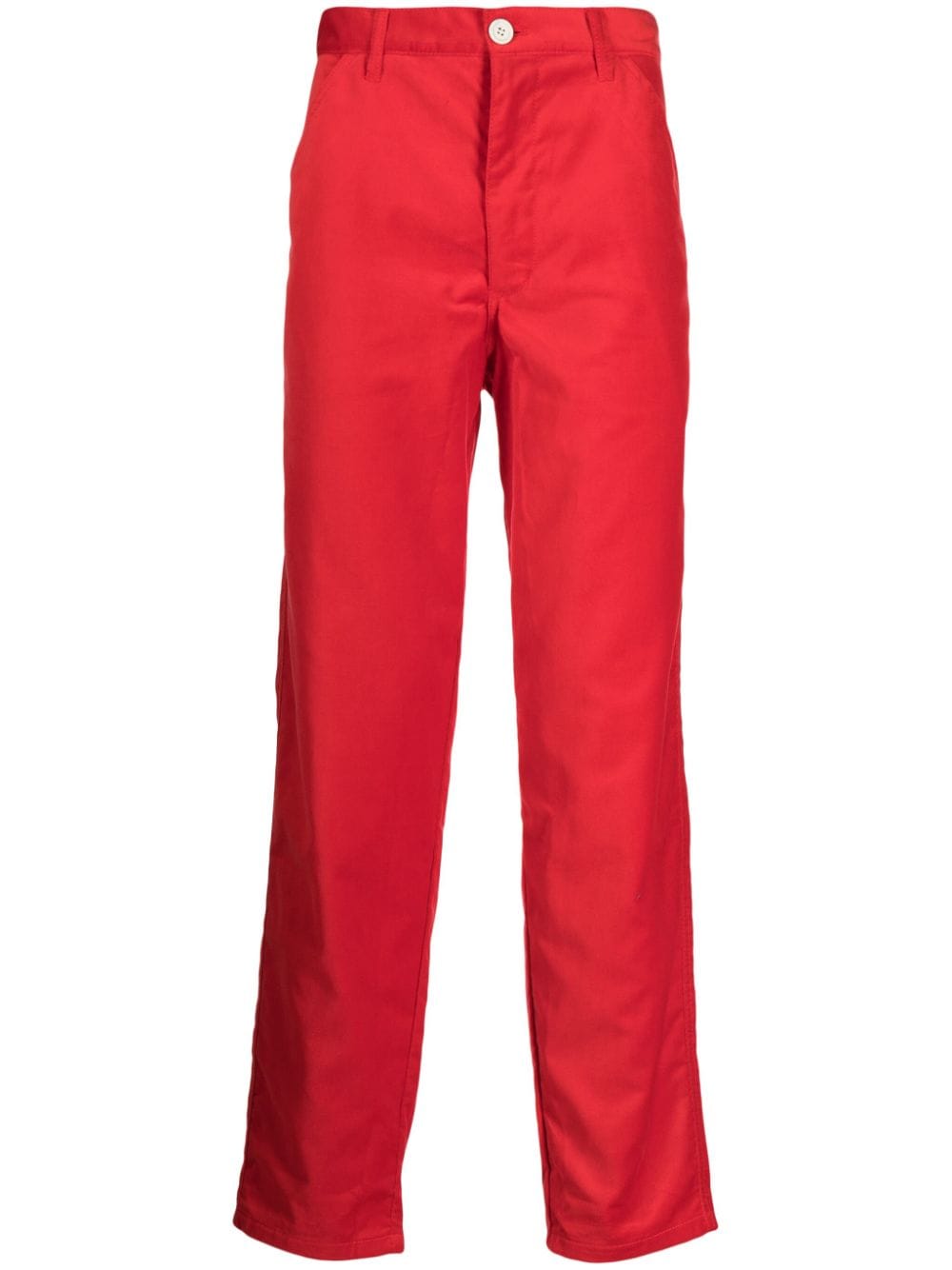 Comme Des Garçons Shirt slim-cut cottont trousers - Red von Comme Des Garçons Shirt