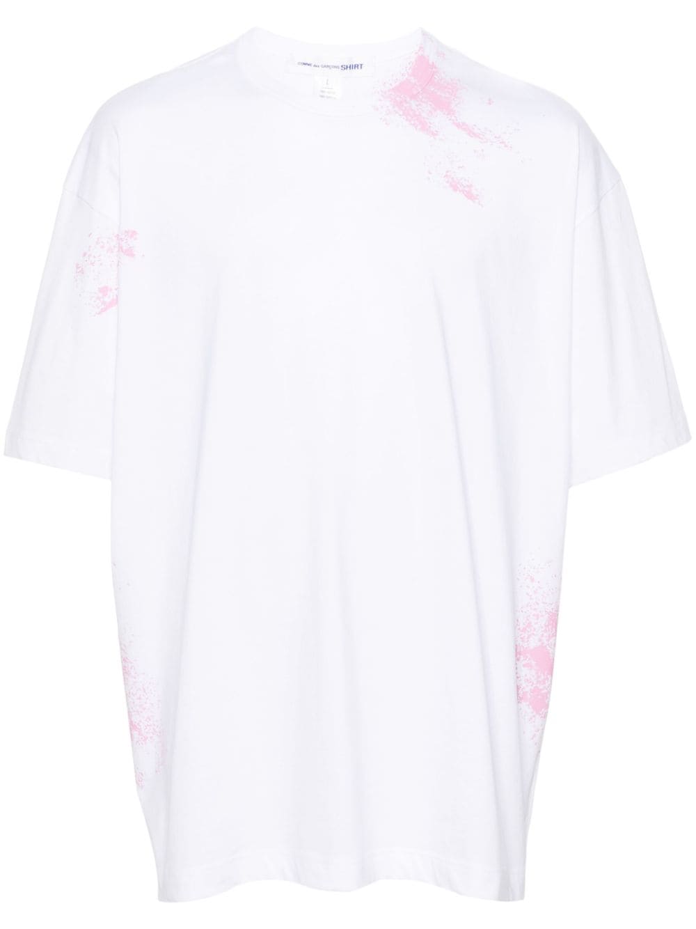 Comme Des Garçons Shirt splatter-print cotton T-shirt - White von Comme Des Garçons Shirt