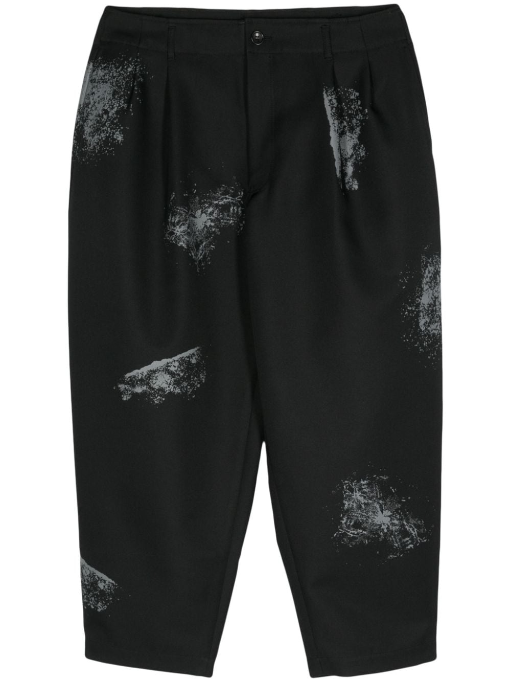 Comme Des Garçons Shirt spray paint-effect trousers - Black von Comme Des Garçons Shirt