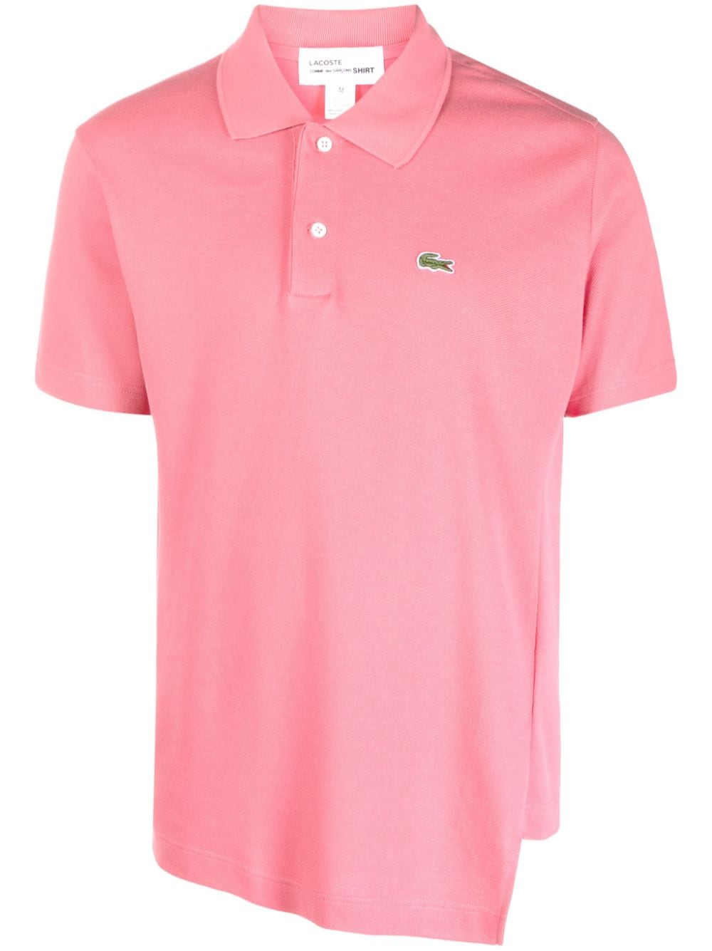 Comme Des Garçons Shirt x Lacoste asymmetric cotton polo shirt - Pink von Comme Des Garçons Shirt