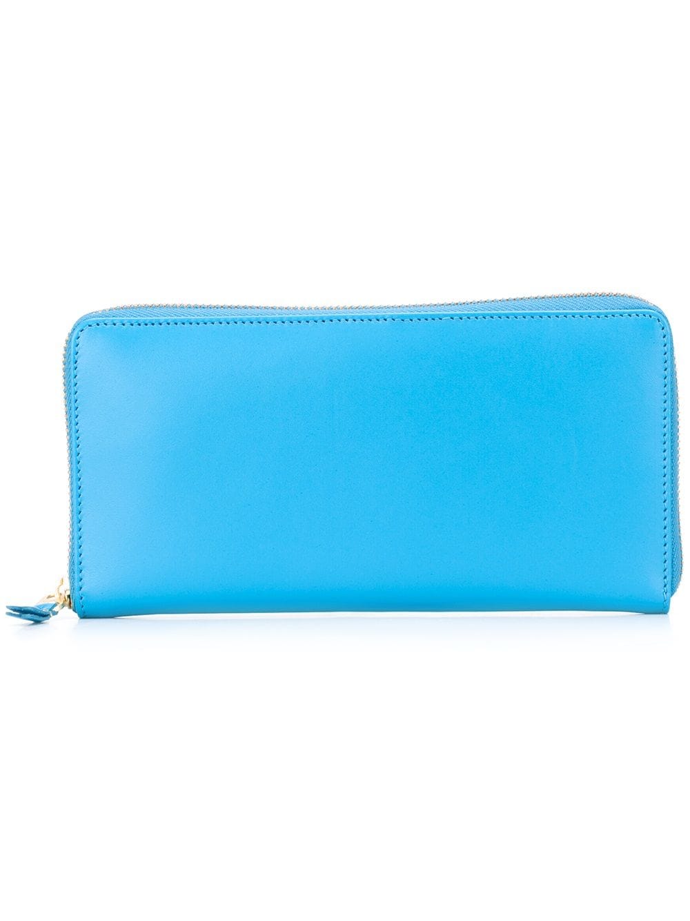 Comme Des Garçons Wallet zip-around leather wallet - Blue von Comme Des Garçons Wallet