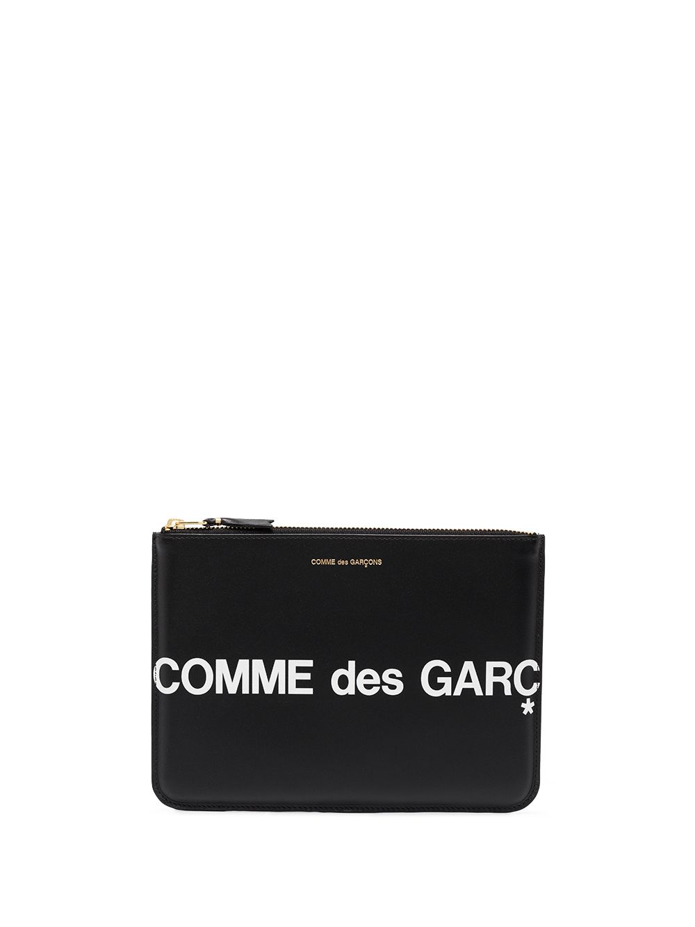 Comme Des Garçons Wallet logo print pouch - Black von Comme Des Garçons Wallet