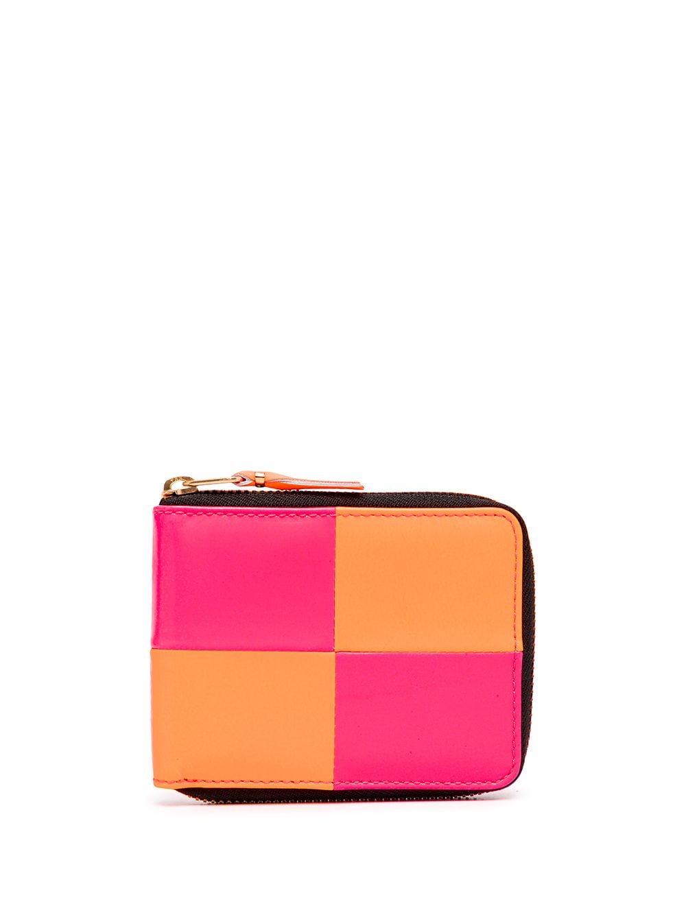Comme Des Garçons Wallet bold-check zip-around wallet - Orange von Comme Des Garçons Wallet