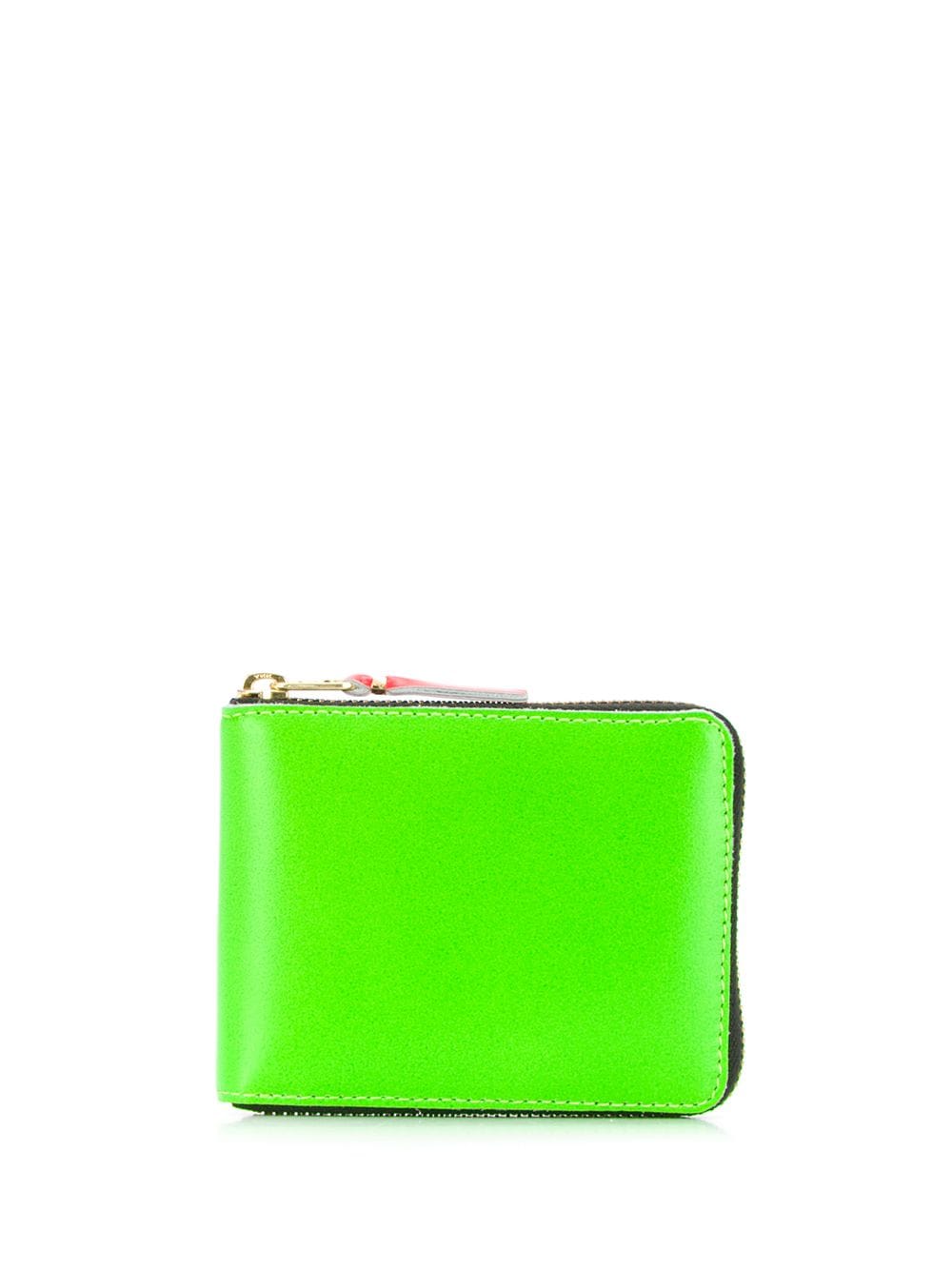 Comme Des Garçons Wallet colour block zip wallet - Green von Comme Des Garçons Wallet