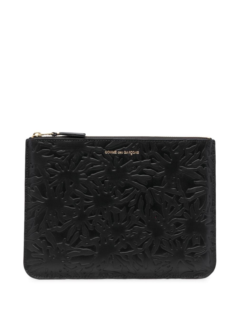 Comme Des Garçons Wallet embossed leather zipped wallet - Black von Comme Des Garçons Wallet