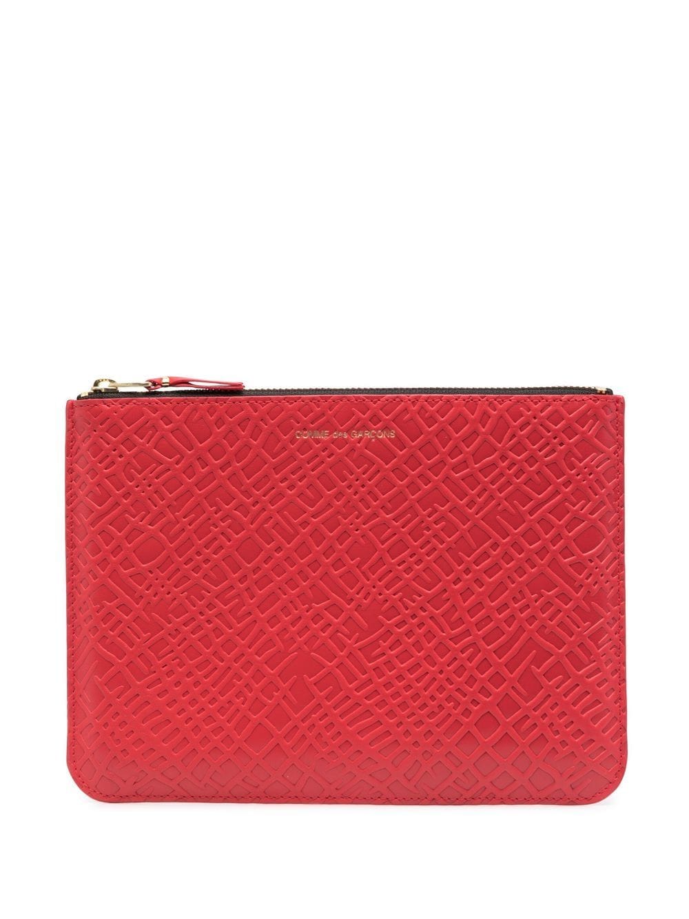 Comme Des Garçons Wallet embossed-logo detail wallet - Red von Comme Des Garçons Wallet